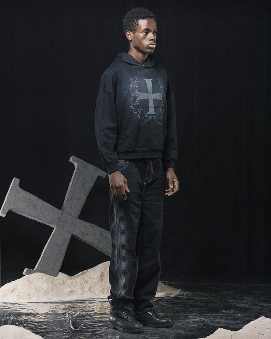 Black Fade Cross Denim