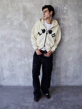Cream Zip Up