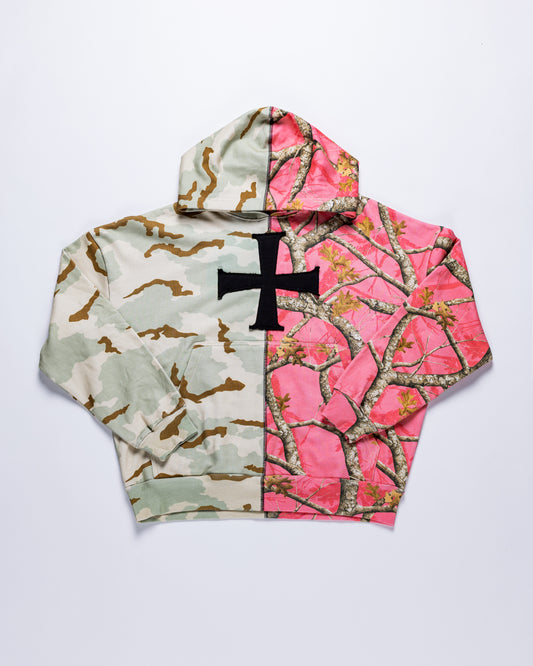Patch Camo Split Hoodie