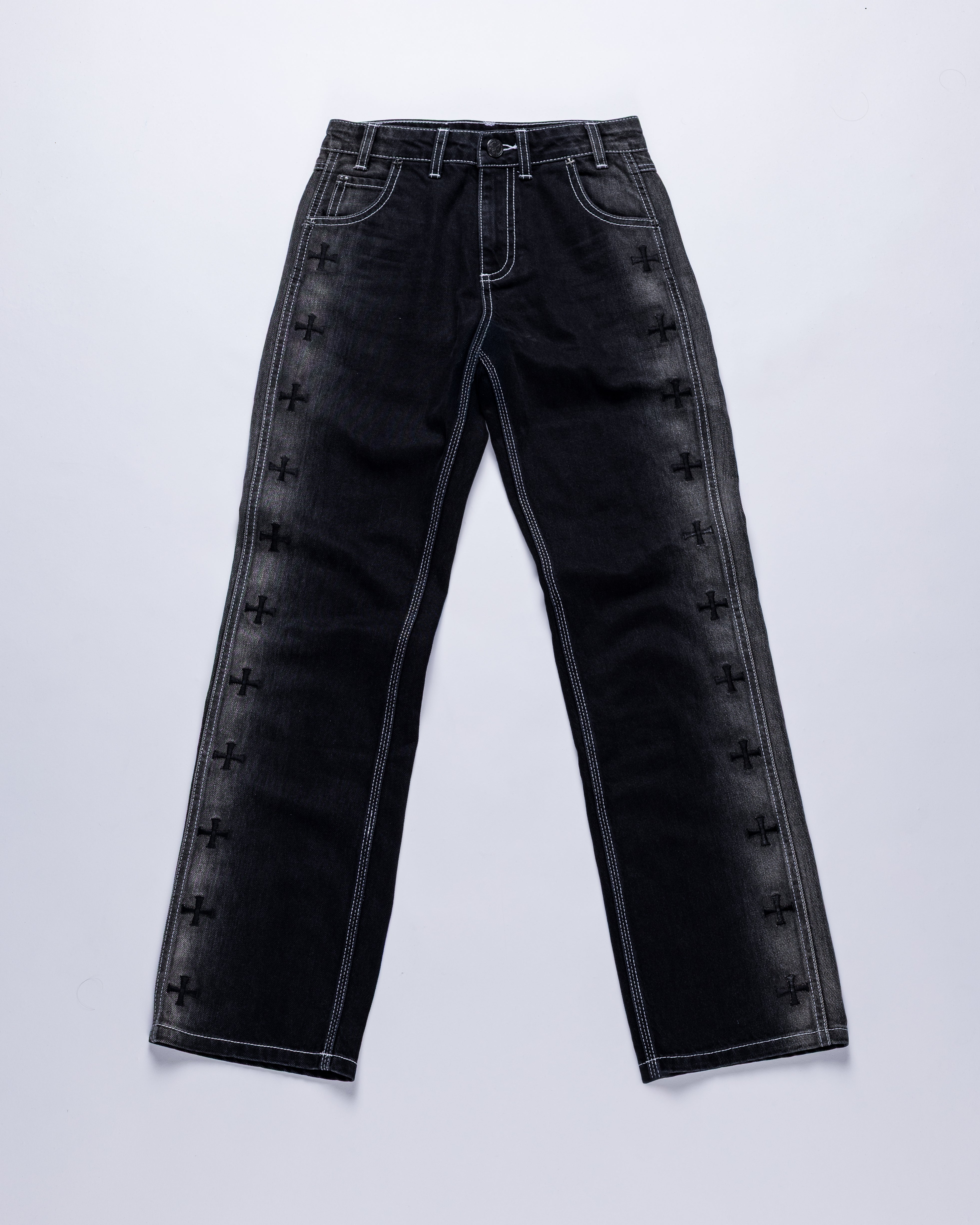 Black Fade Cross Denim