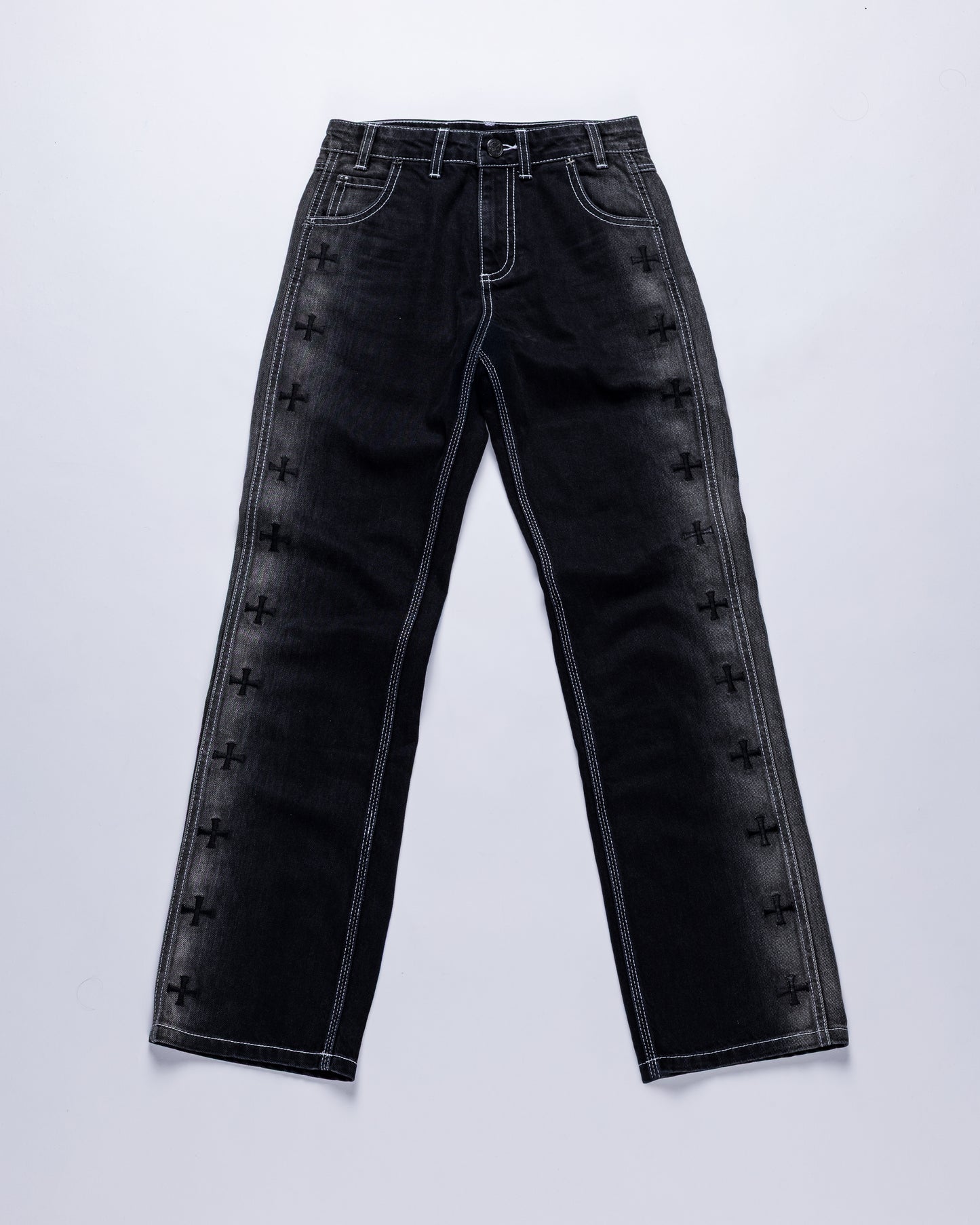 Black Fade Cross Denim