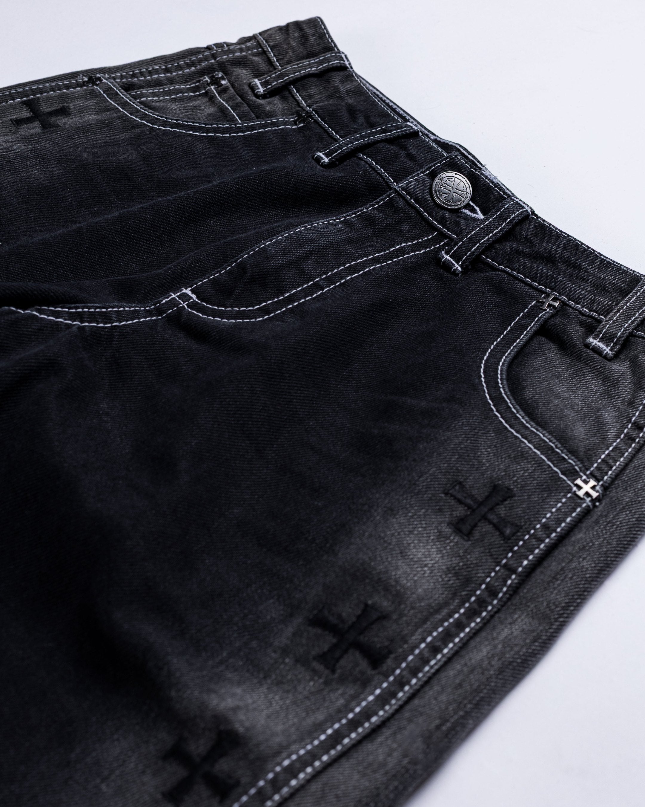Black Fade Cross Denim