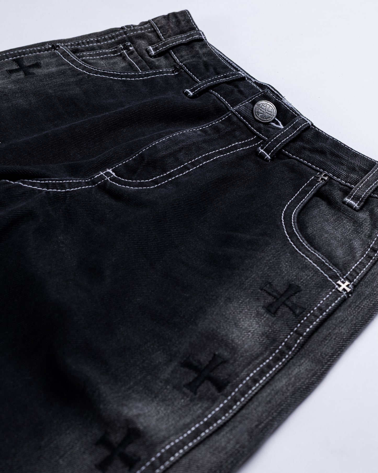 Black Fade Cross Denim