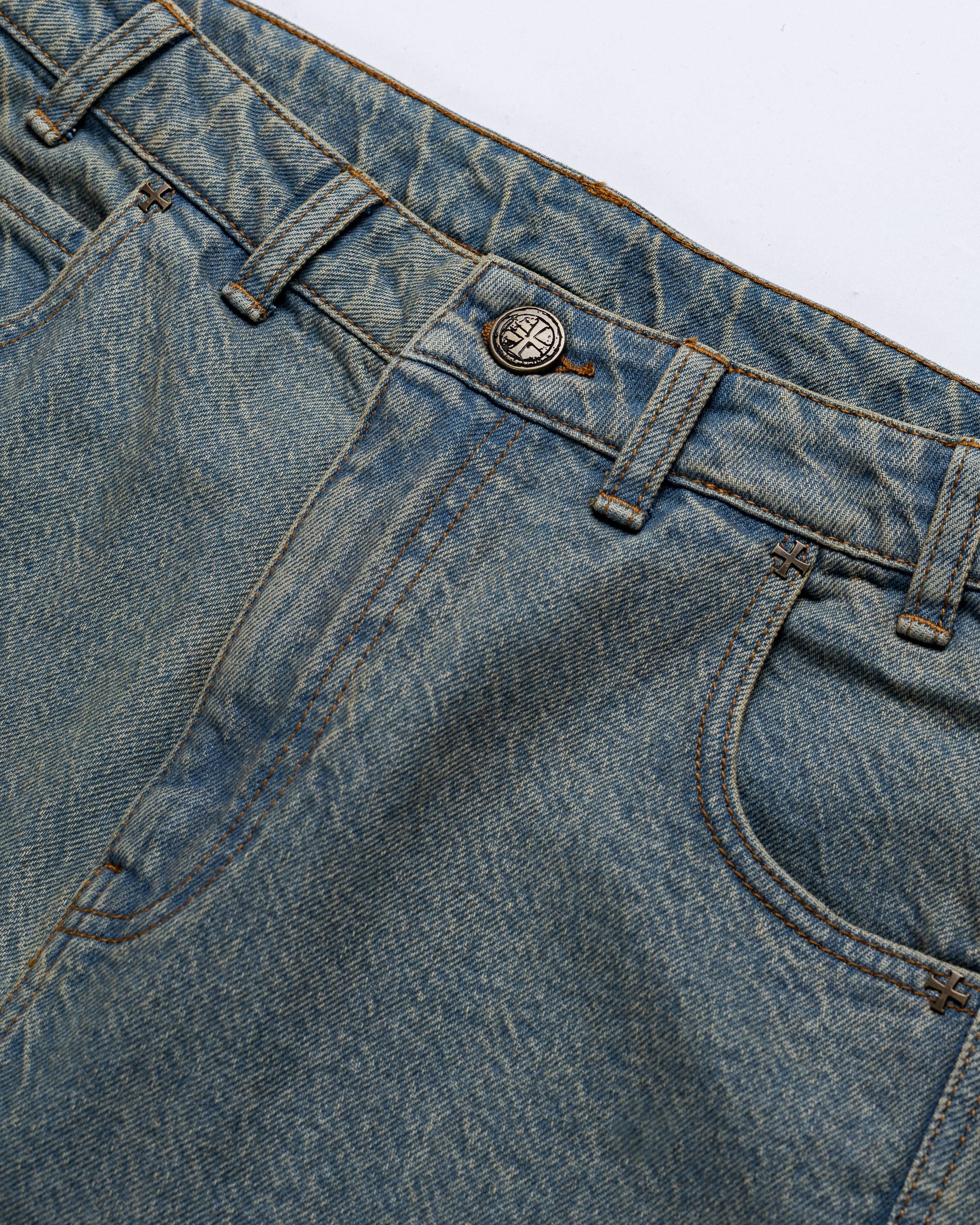 Double Knee Washed Jeans