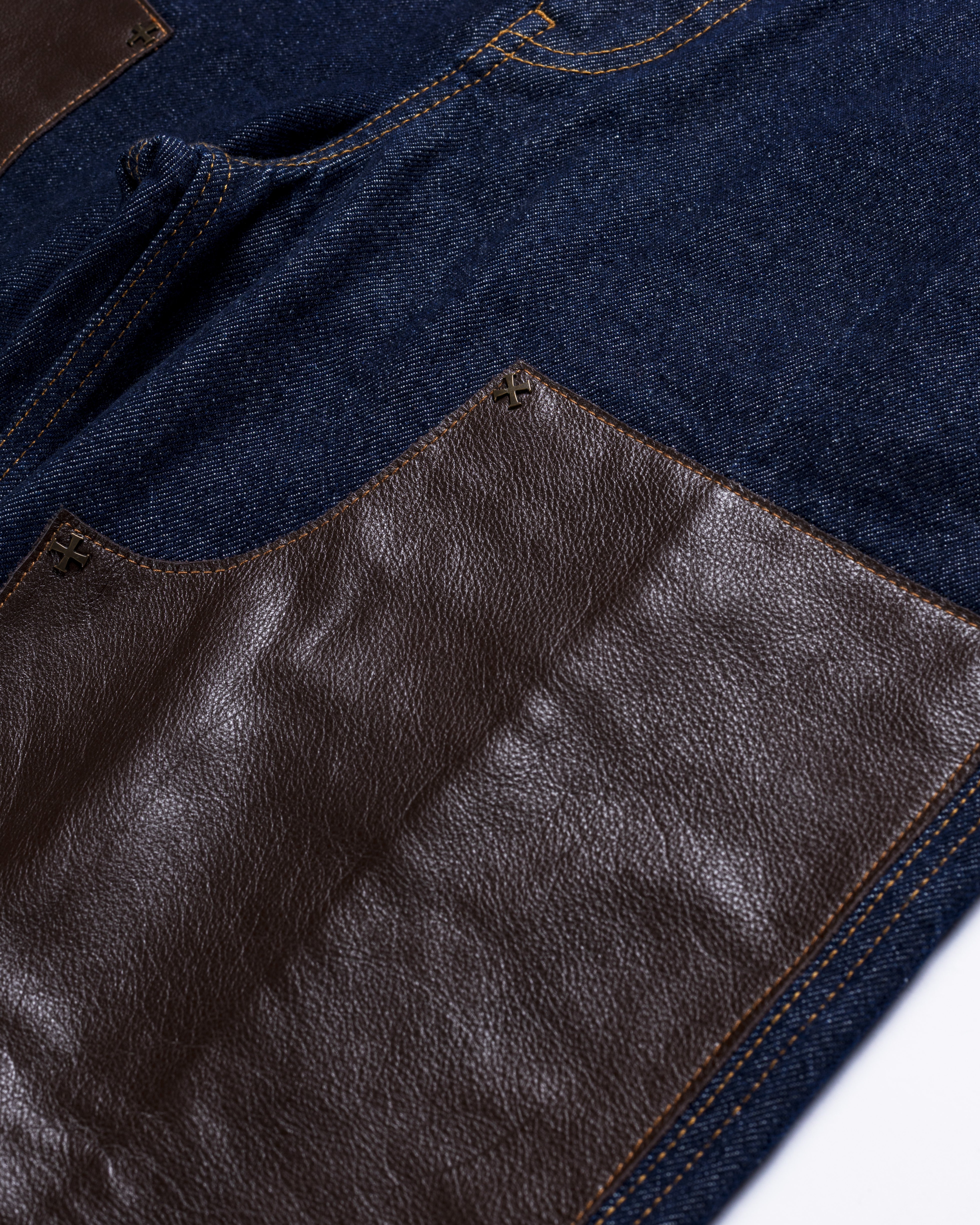 Double Knee Raw Jeans