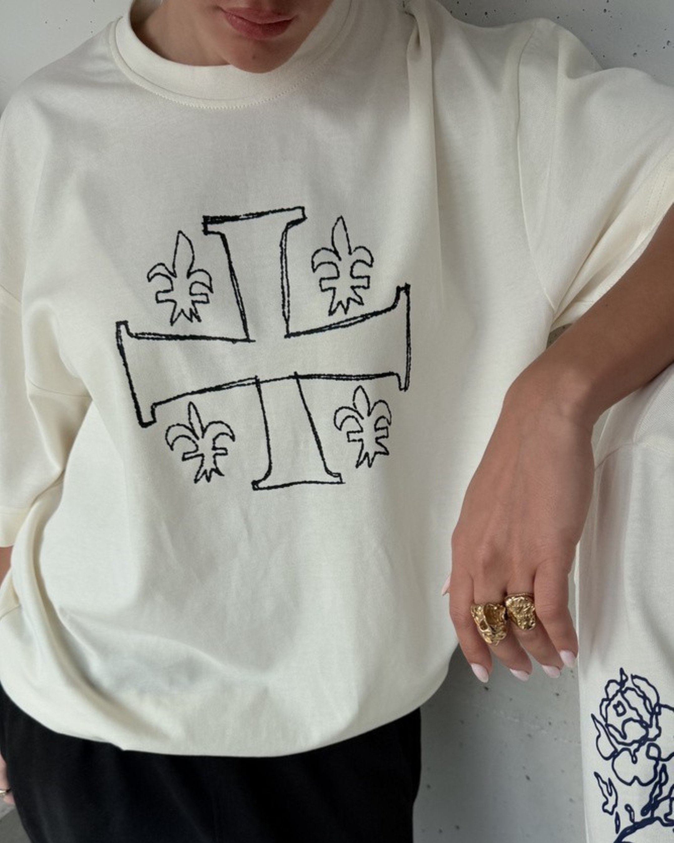 Beige Sketch Tee