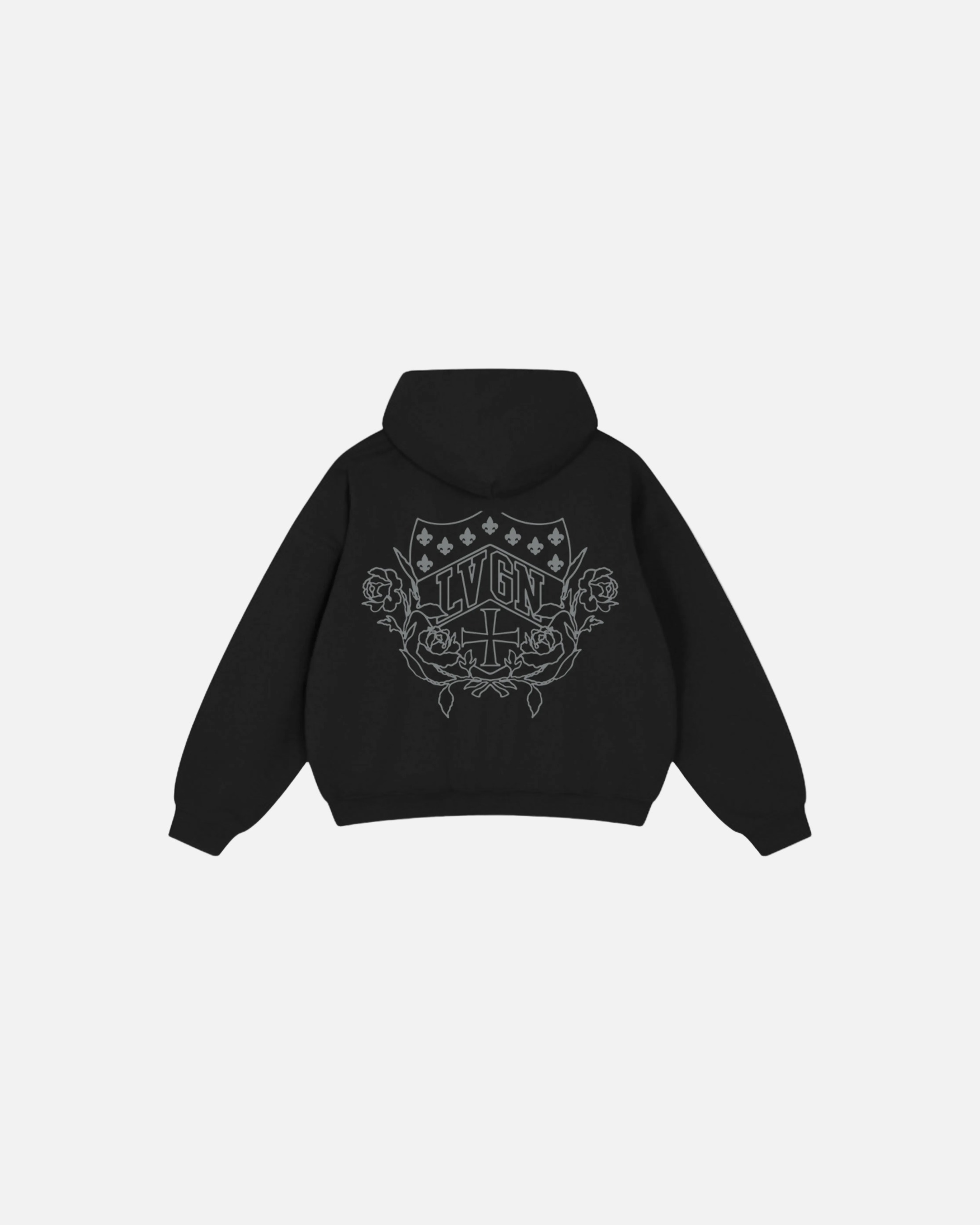 Black Heraldic Hoodie
