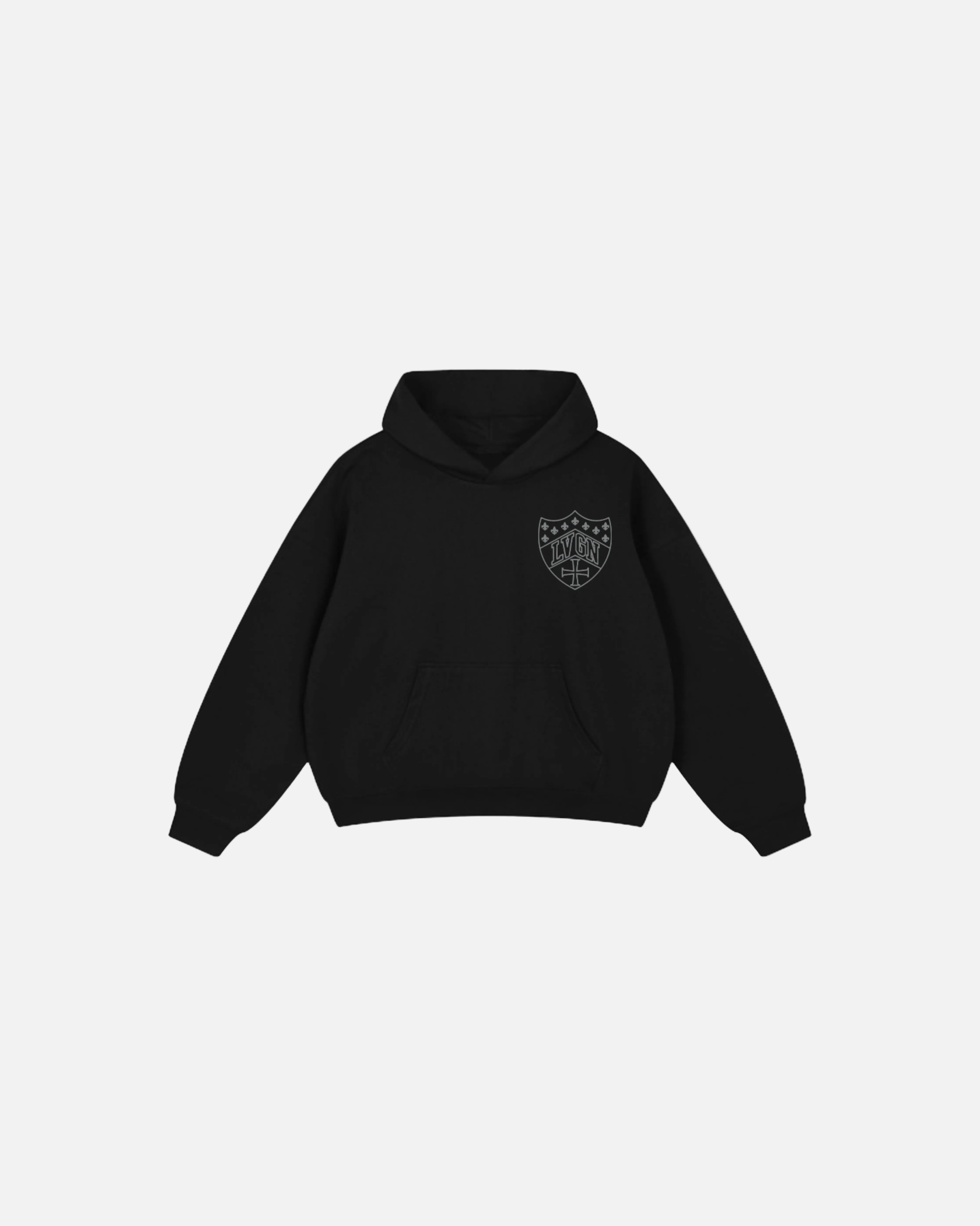 Black Heraldic Hoodie