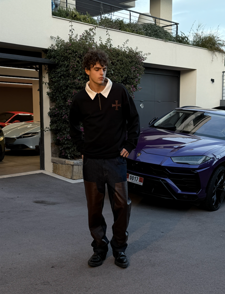 Double Knee Raw Jeans