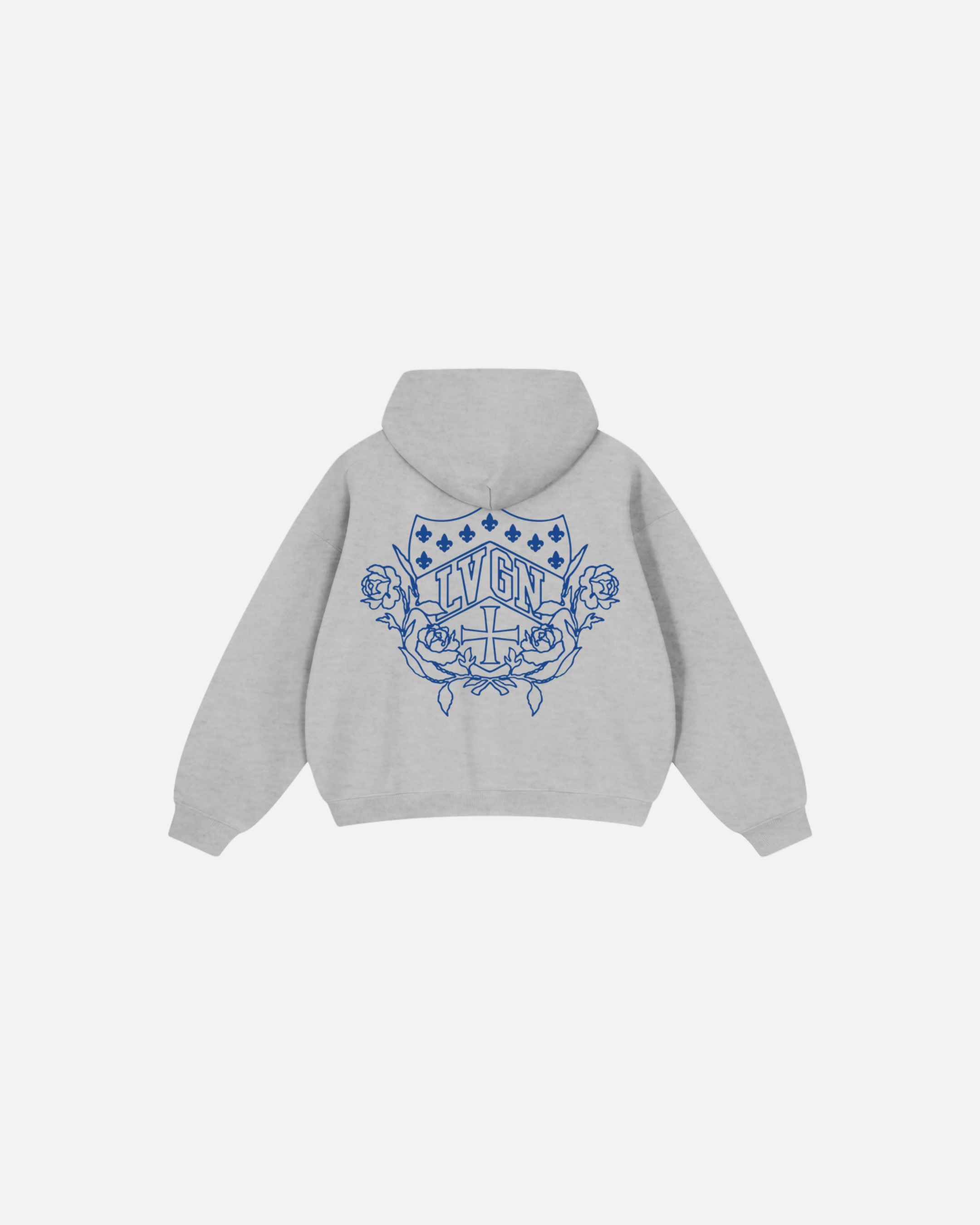 Grey Heraldic Hoodie