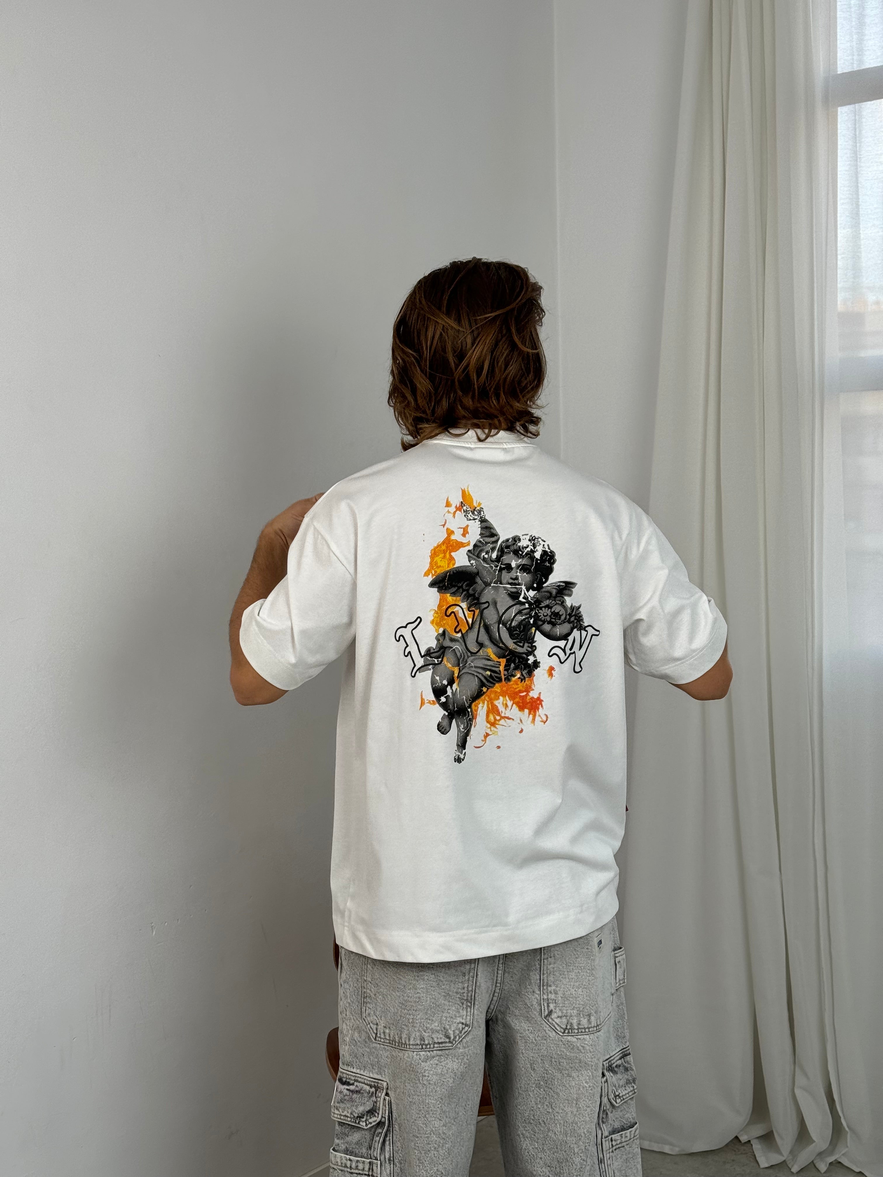 Camiseta de ángel blanco