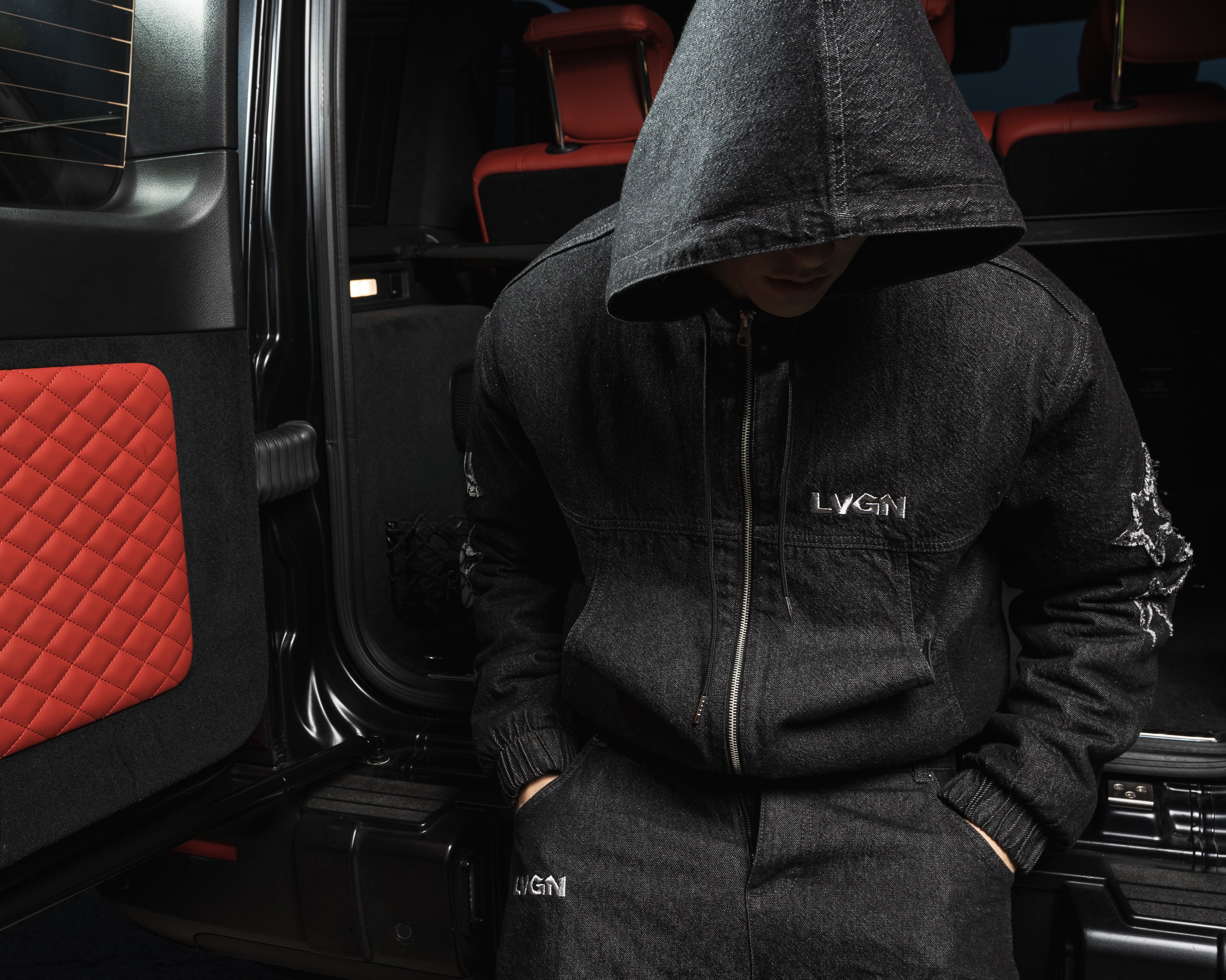 Chaqueta de camionero con estrella gris